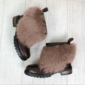 UGG Australia Otelia Winter Leather Fur Boot 6 New